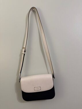 kate spade Two-Tone cream and Black Crossbody Flap Bag